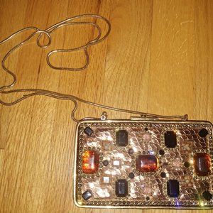 Moo Roo Purse Brown Tycoon Swarovski Crystal Gems